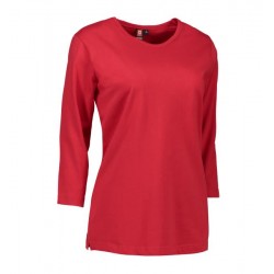 Damski T-shirt PRO wear | rękaw 3/4 czerwony